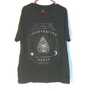 Conspiracies Are Everywhere Black Ouija Tee Short Sleeve T Shirt XL